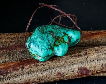 Antique Tibetan Turquoise Bead/Large Tibetan Turquoise Bead