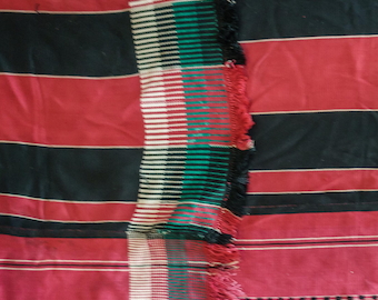 Sciarpa vintage del Nagaland della tribù Tangkhul/Antico tessuto di cotone del Nagaland
