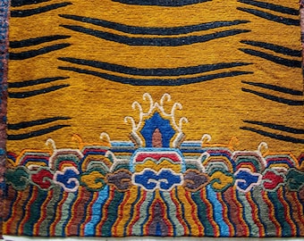 Tappeto tibetano con tigre/Tappeto tibetano con tigre/Arazzo tibetano con tigre