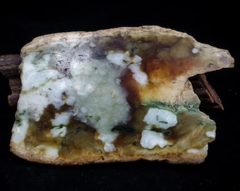 Rare Multicolored Polished Burmese Jadeite Slab