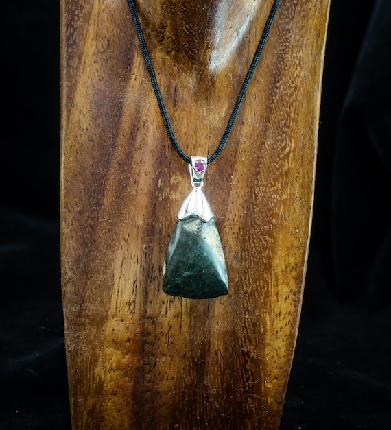 Neolithic Stone Axe Amulet w/Rubies