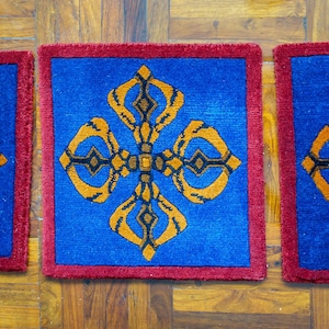 Three Tibetan Double-Dorje Carpets/Three Tibetan Double-Dorge Rugs/