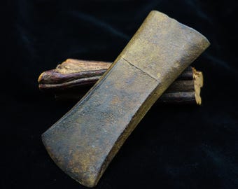 Testa d'ascia dell'età del bronzo proveniente da un fiume in Thailandia/Strumento agricolo per sepoltura rituale fluviale in bronzo thailandese