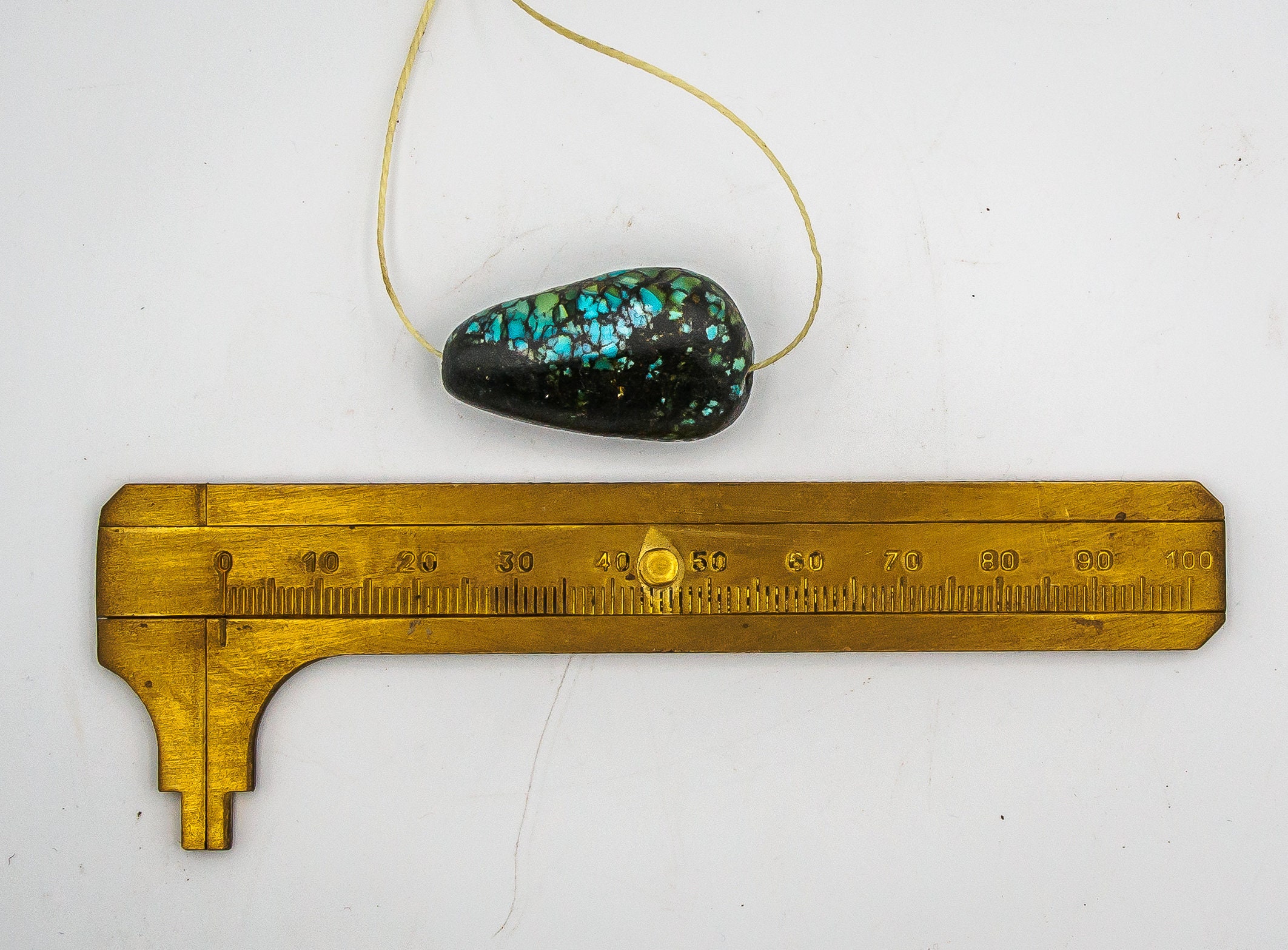 アンティークチベットターコイズビーズ：希少で本物 - Etsy 日本