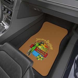 It's Five O'Clock Somewhere Jimmy Buffett,  Car Mats (Set of 4) Tan
