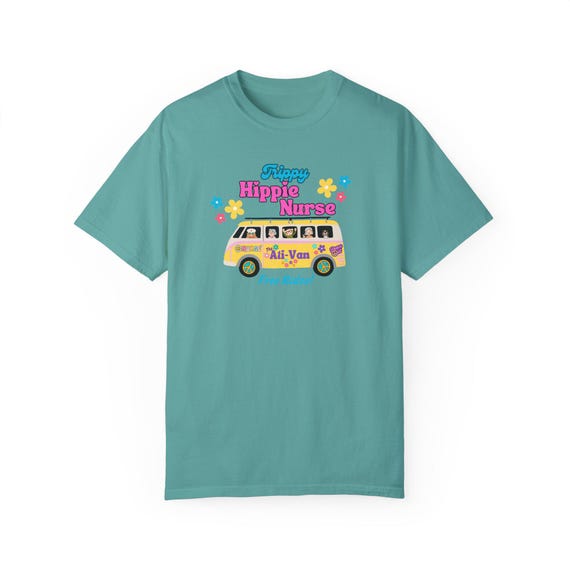 Divertida camiseta de enfermera hippie, Ati-Van Ride, camiseta