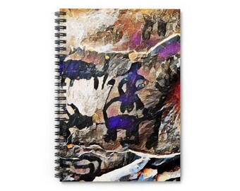 Ancient Pictograph Spiral Notebook - Ruled LineI