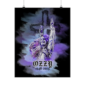 Ozzy Tribute Poster, Matte Vertical Art Print, Music Lover Gift, Home Office Wall Decor, Heavy Metal Print, Dorm Room Decor, Rock and Roll