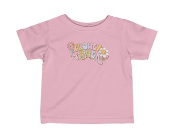 T-shirt en jersey Flower Power pour bébé, T-shirt rétro pour bébé