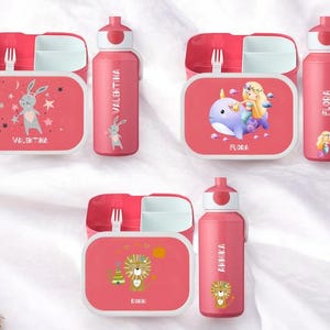 Boîte à lunch Mepal motif personnalisé, boîte à lunch filles personnalisées, Mepal, boîte à lunch garderie, boîte à lunch enfants avec nom, coffret scolaire cadeau