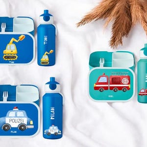 Boîte à lunch Mepal motif pelle personnalisé, boîte à lunch garçons personnalisés, Mepal, kit scolaire, boîte à lunch garderie, boîte à lunch enfants avec nom, boîte