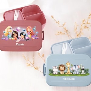 Mepal lunch box personalized mermaid motif, lunch box children personalized, Mepal, lunch box kindergarten, lunch box, lunch box with name
