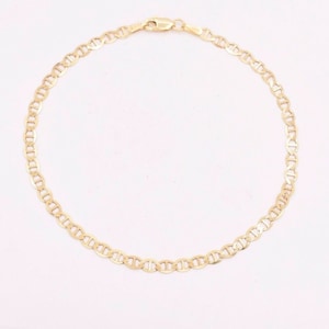 Solid Mariner Anchor Link Chain Bracelet Real 10K Yellow Gold ALL SIZES