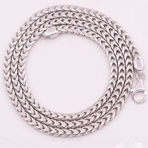 3.5mm Anti-Tarnish Solid Franco Chain Necklace Real 925 Sterling Silver ITALY