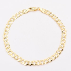 6mm Mens Curb Miami Curb Cuban Bracelet Real 10K Yellow Gold SOLID All Sizes