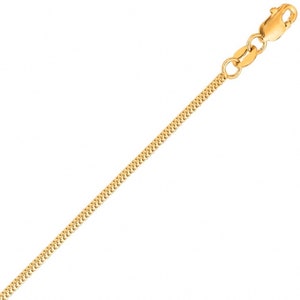 1.1mm Milano Gourmet Chain Necklace Real 14K Yellow Gold