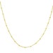 14K Yellow Gold Curb Saturn Chain Necklace-95275i180y14