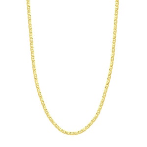 4,4 mm Mariner Gliederkette Halskette Echt 14K Gelbgold