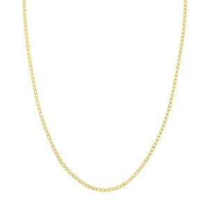 2.25mm Mariner Link Chain Necklace Real 14K Yellow Gold