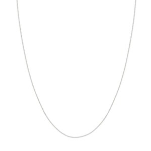 1.05MM Round Wheat Chain Necklace Real10K White Gold