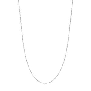 1.80mm Diamond Cut Cable Chain Necklace Real Solid 14K All White Gold
