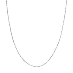 2mm Diamond Cut Cable Chain Necklace Real Solid 14K Real White Gold