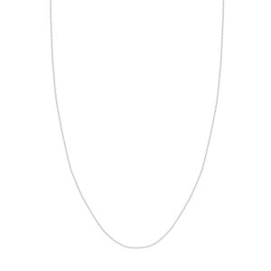 1.05MM Diamond Cut Cable Chain Necklace Real 10K White Gold