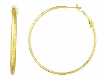 omega back gold hoop earrings