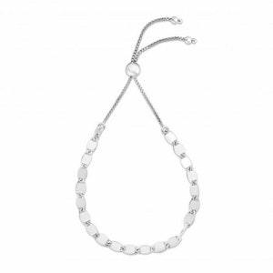 9.25&quot; Marina Link Bolo Bracelet with Adjustable Clasp Sterling Silver 925