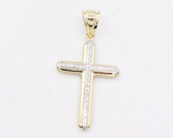 Two Tone Gold Cross | Etsy Two Tone Gold Cross | Etsy