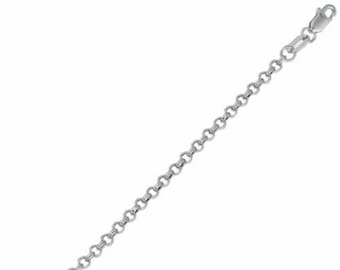 14 Karat Gelbgold Kette 0,9mm – Rolo-Kette In 16-24 Zoll Länge Für