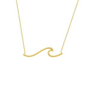 Verstelbare effen glanzende golfketting echt 14K geelgoud 18&quot;