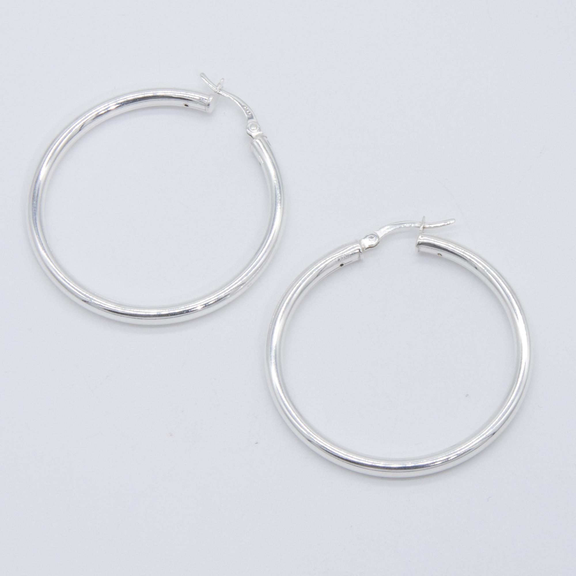 SILVER925 CIRCLE HOOP EARRINGS/シルバー/ピアスの通販 by よし