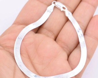 ORSA JEWELS Bracciale a spina di pesce piatto flessibile fatto a