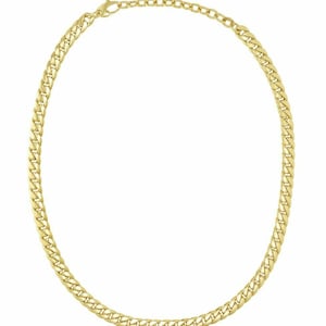 6mm Miami Cuban Curb Chain Choker Real 14K Yellow Gold 16&quot;