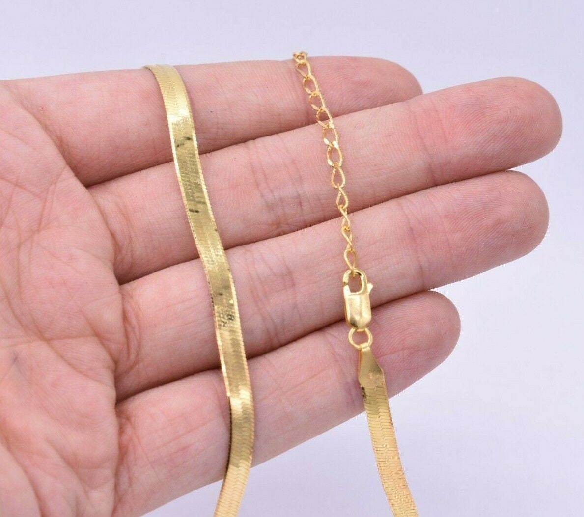 Collana Con Catena A Spina Di Pesce Flessibile Da 7 Mm In - Foto 10