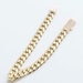 7.5mm Miami Cuban Link Chain CZ Box Lock Bracelet Real 14K Yellow Gold ...