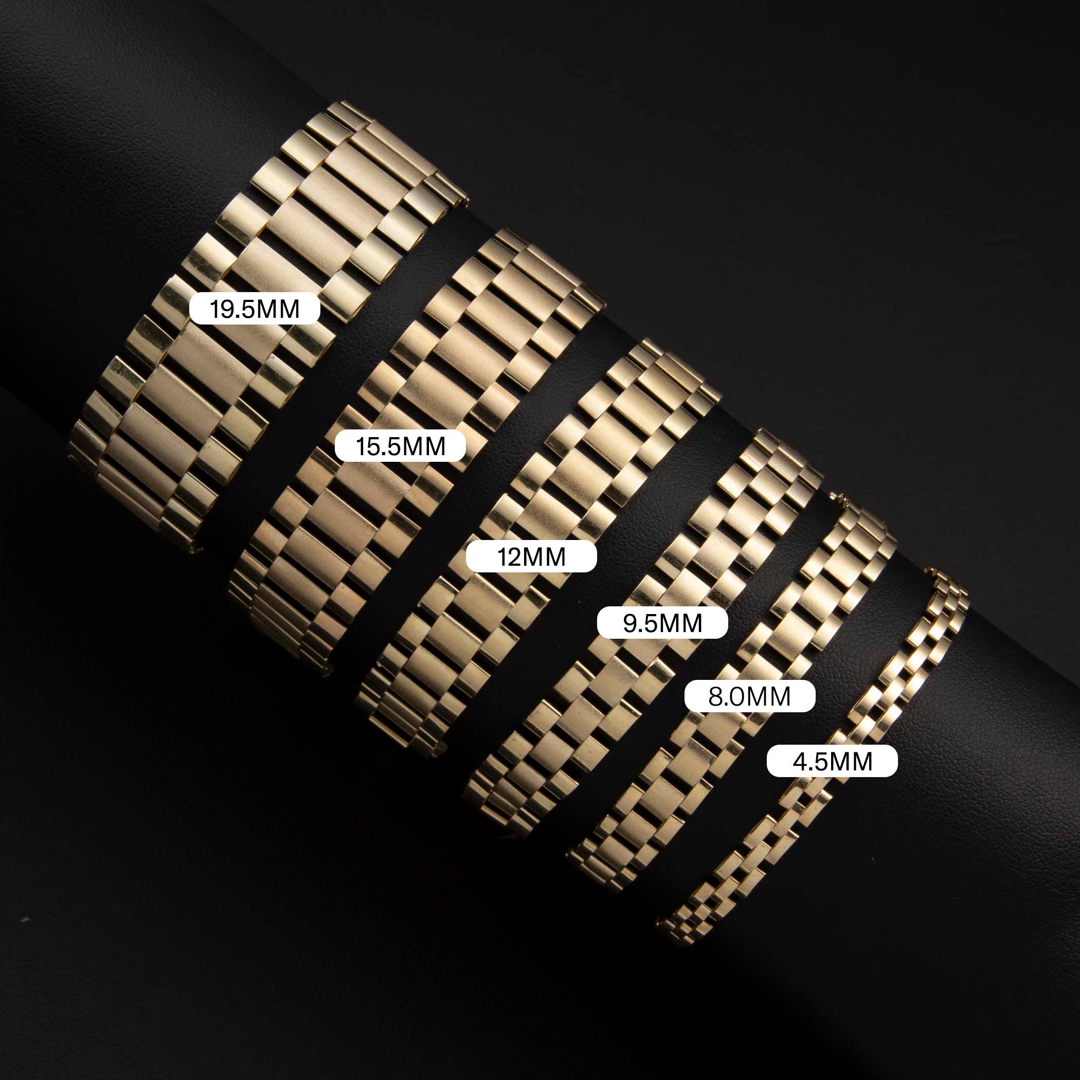 Rlx Railroad Reversible Chain Bracelet Real 10K Yellow Gold All