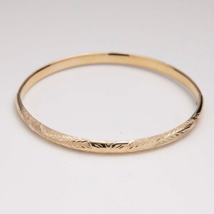 5mm Comfort Fit Plain Bangle Bracelet In Real 10K Yellow Gold - 7 Inch, Shiny Finish 7 thumbnail image