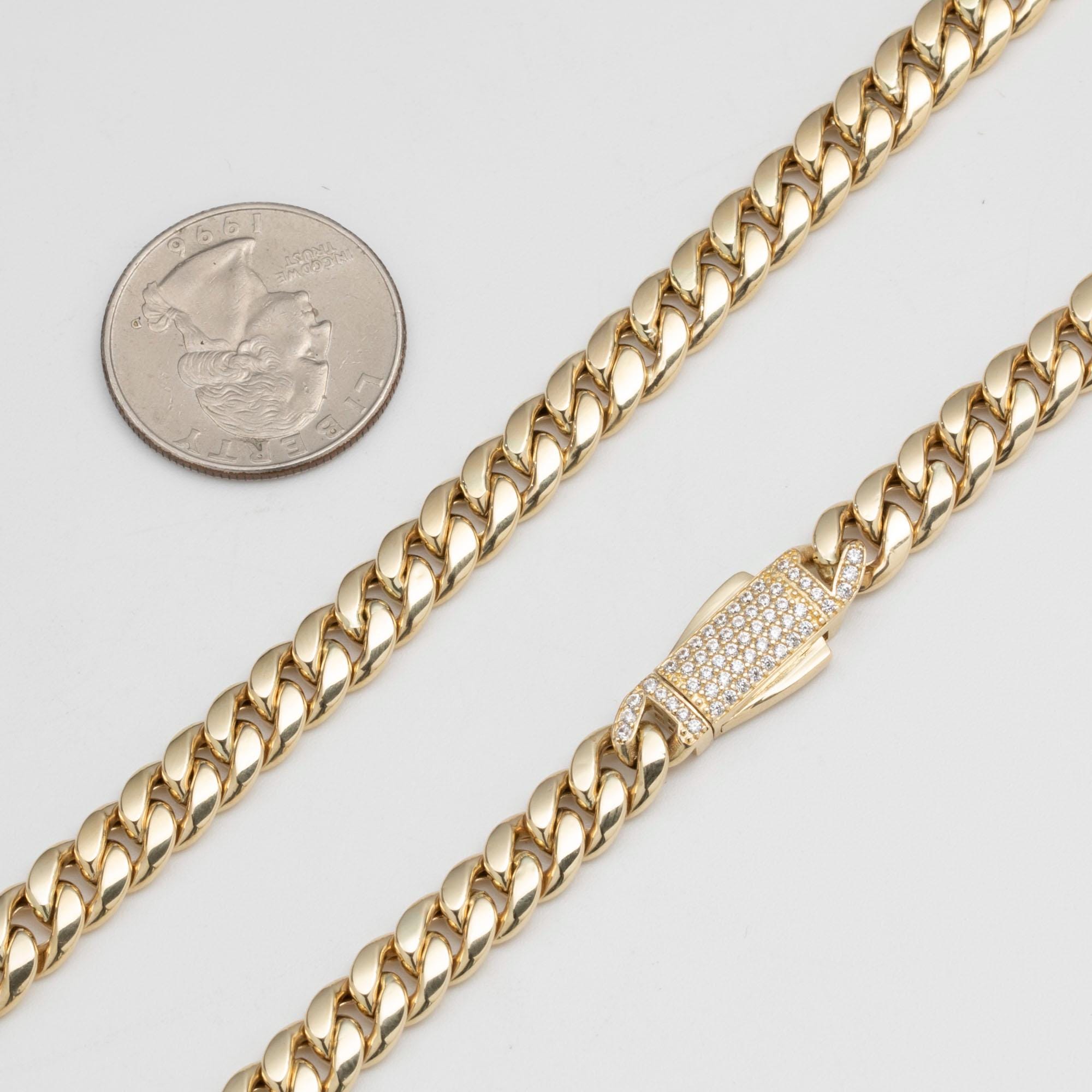 Collana Con Catena A Maglie Cubane Miami In Oro 14k E Lucchetto Da Marinaio - Italia - Foto 9