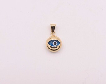 3D Ocean Blue Evil Eye Good Luck Round 