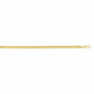 3.2mm Classic Miami Cuban Chain Necklace Real 14K Yellow Gold