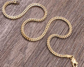 2.2 mm パヴェウィートフランコアンクレット ロブスターロック付き