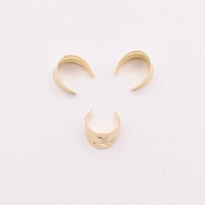 6mm Large Bail Hook For Charm Pendant Solid Real 10K Yellow Gold 1 piece
