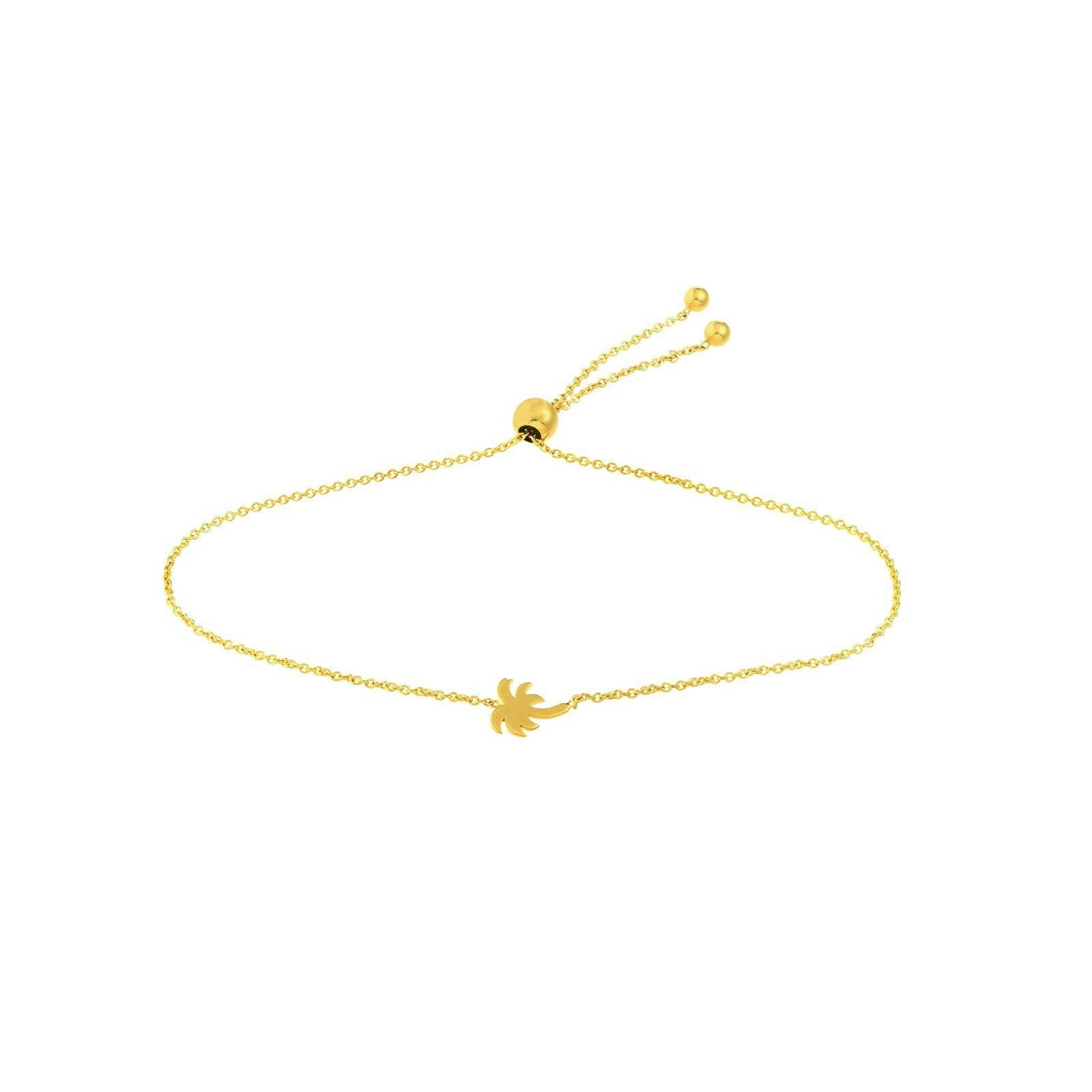 Yellow 14k 585 gold Monaliza hollow bracelet cb002y