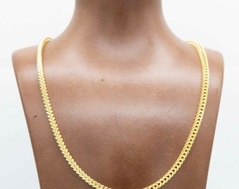 4mm Wheat Franco Chain Real 10K Yellow Gold All Sizes