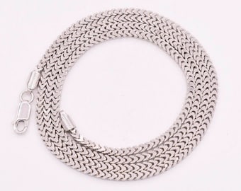 2.3mm Anti-Tarnish Solid Franco Chain Necklace Real 925 Sterling Silver ITALY