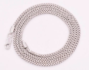 Collana Catena Argento 925 Rodiato Taglio Diamante 1,5mm - Scatola Rotonda - Made In Italy