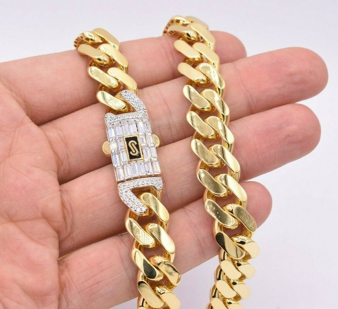 13mm Miami Cuban Link Monaco Chain 