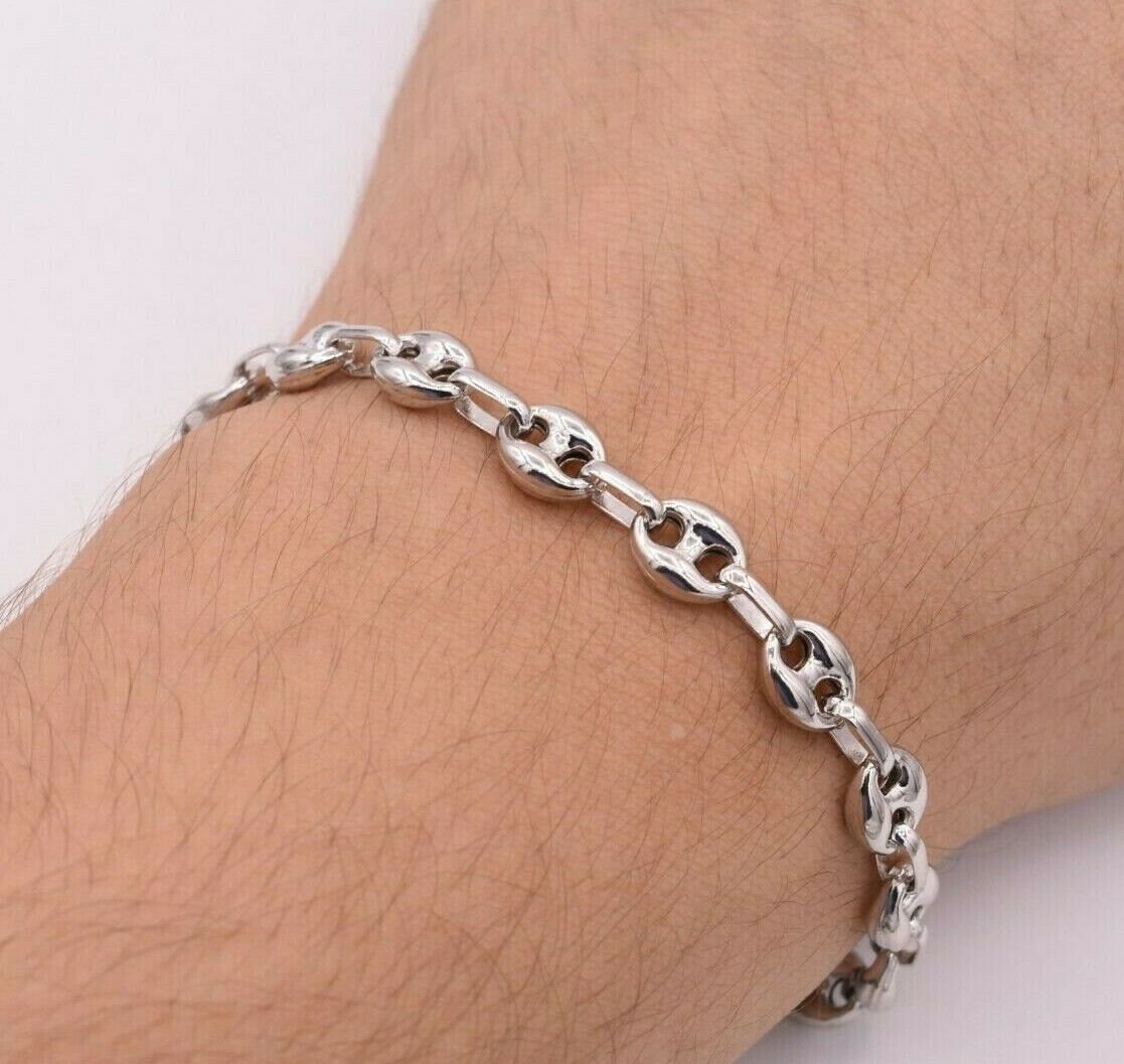 Cavigliera Argento 925 Italiano – Stile Ancora, Lunghezza 9,75 Pollici, Chiusura Aragosta, Made In Italy